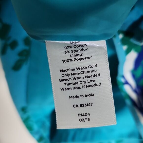 Talbots CANVAS COTTON Botanical A-LINE SKIRT - Picture 4 of 10